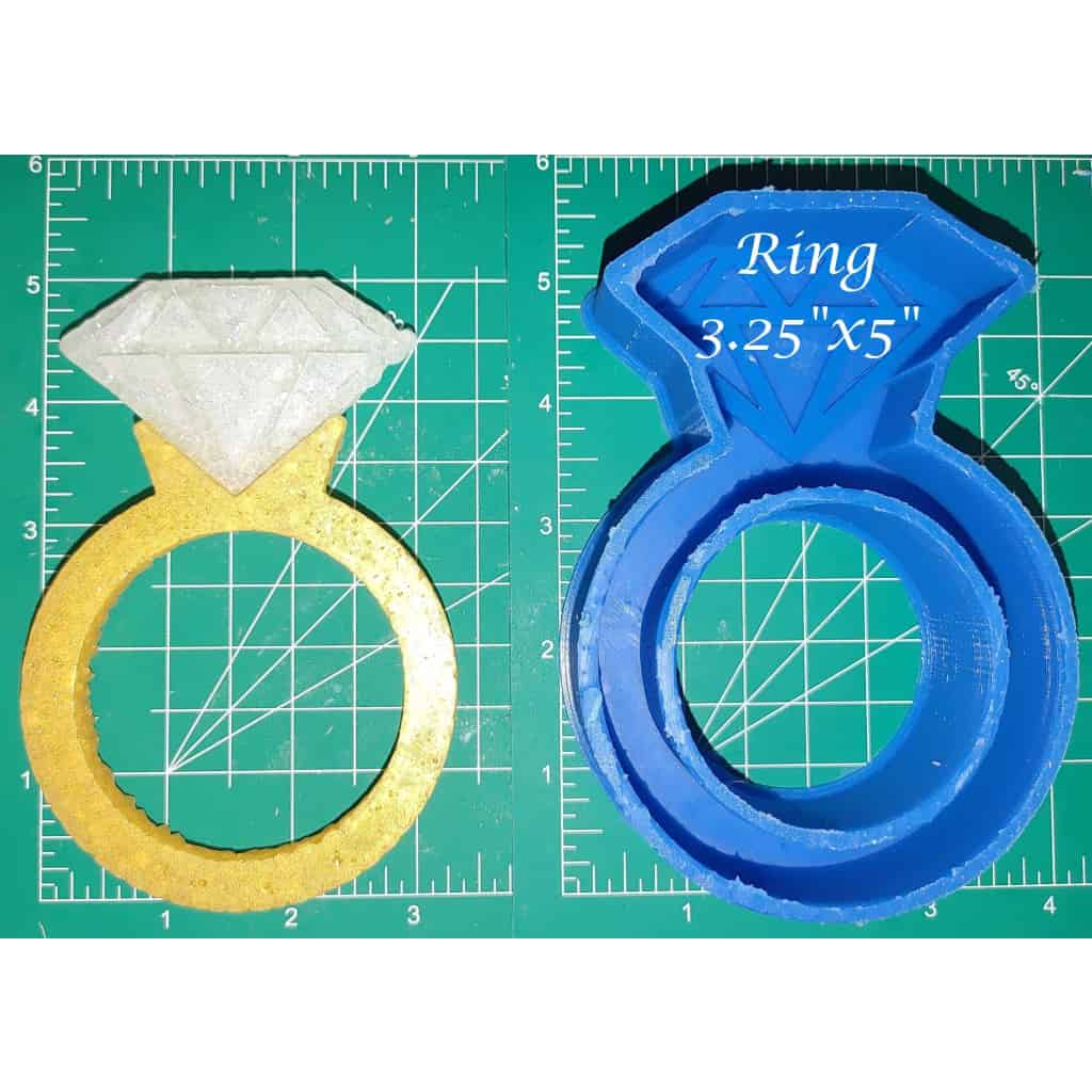Crystal Epoxy Resin Silicone Ring Mold DIY Homemade Diamond Gem Face Ring  Full Version Silicone Mold